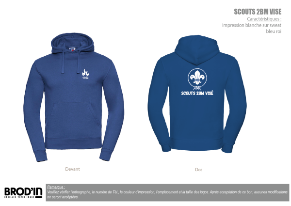 BAT SCOUTS 2BM VISE SWEAT COEUR DOS Plan de travail 1 1